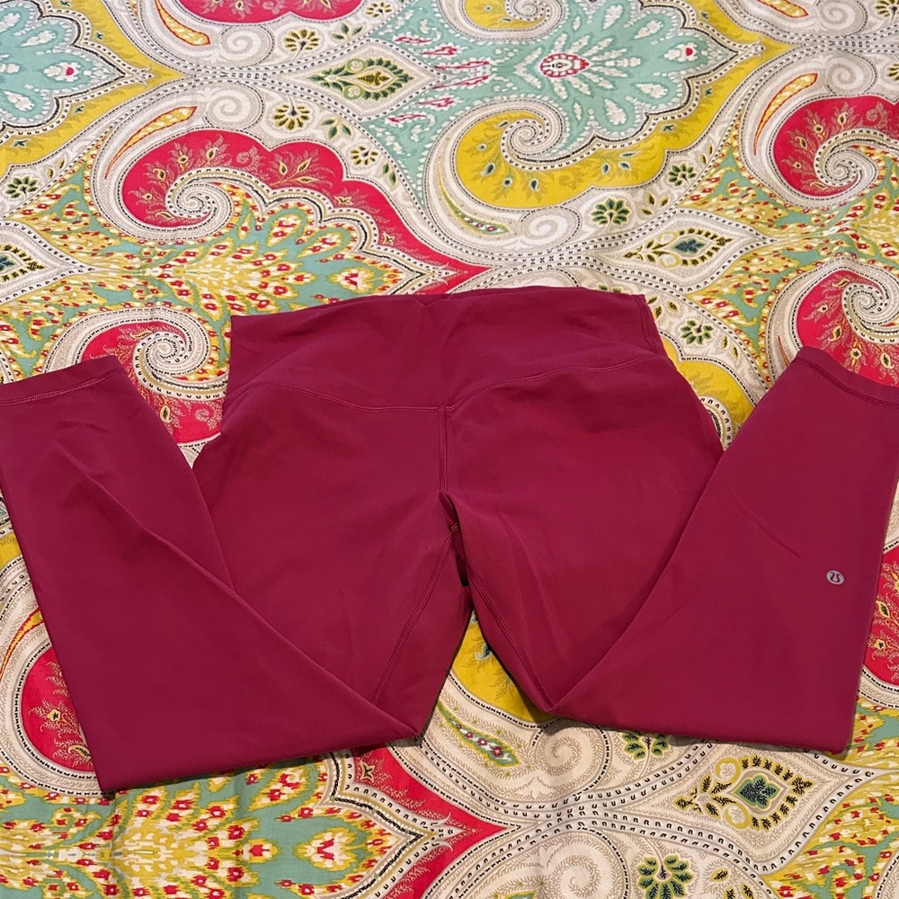 lululemon pink wonder under 25” leggings